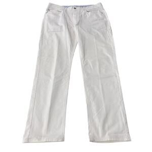 PETER MILLAR Crown Crafted White Pima Cotton Stretch Pants Mens Size 36x31